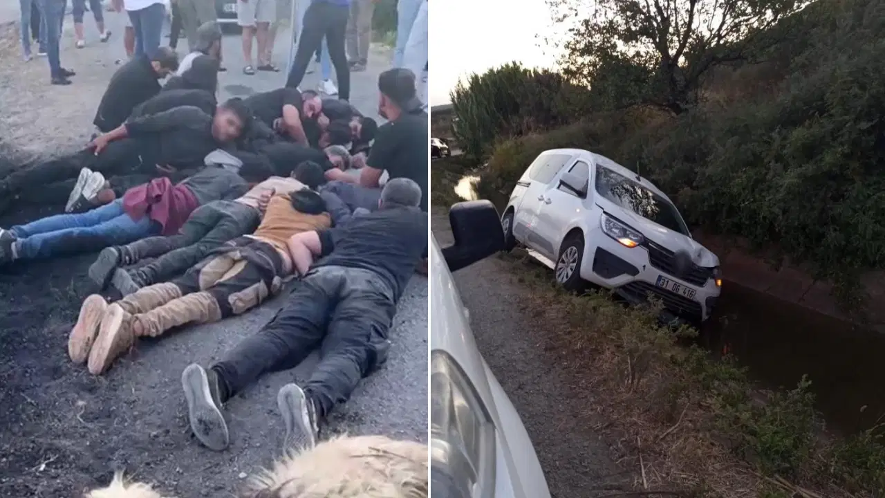 koyun surusune carpinca araci ve yasadisi gocmenleri birakip kacti kCgwKxU6