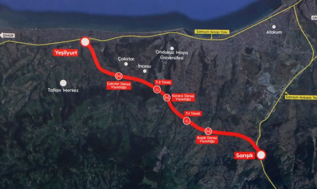 Samsun’da Batı Çevre Yolu Temel Atıldı